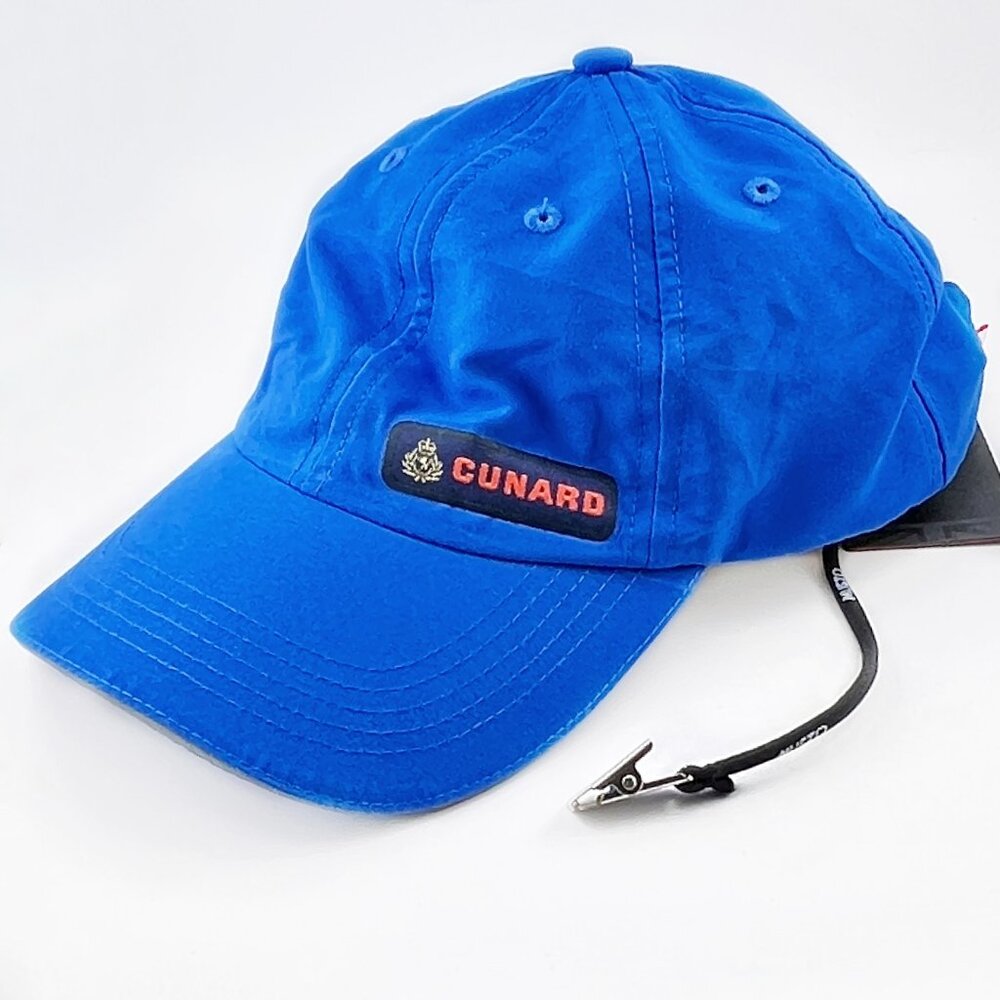 Cunard Cruise Blue Musto Hat Cap Sailing Outdoor Fast Dry Adjustable UPF w/ Clip